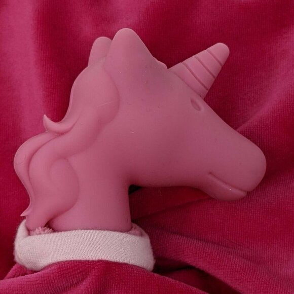 PERLIM Pinpin Baby Lovey Unicorn Pink Security Blanket Toy Finger Puppet - Picture 1 of 5